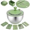 Stainless Steel Salad Spinner with Slicer