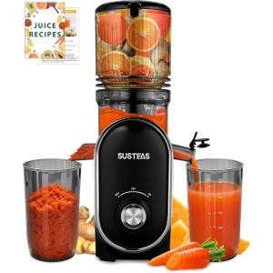 image:imageSUSTEAS Cold Press Juicer 300W 53 Large Feed Chute 15L Capacity Automatic Feeding High Yield Easy to Clean Ideal for Whole Fruits amp Vegetables Blackblack