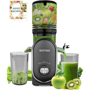 image:imageSUSTEAS Cold Press Juicer 300W 53 Large Feed Chute 15L Capacity Automatic Feeding High Yield Easy to Clean Ideal for Whole Fruits amp Vegetables Blacksilver gray