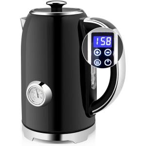 image:imageSUSTEAS Electric Kettle Temperature Control  57oz Hot Water Boiler with Thermometer 1500W Fast Heating Stainless Steel Tea Kettles Cordless LED Indicator Auto ShutOff amp Boil Dry ProtectionBlack
